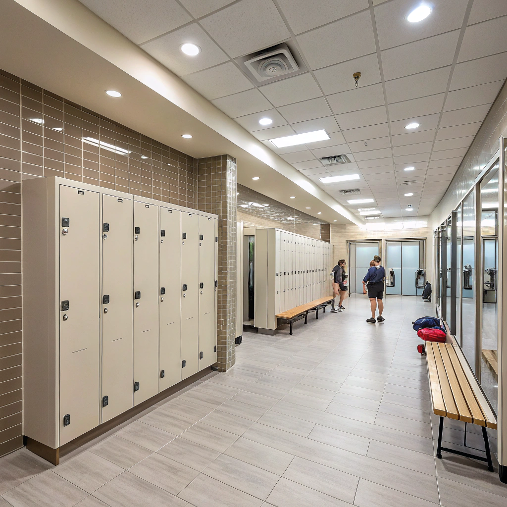 Clean, modern, and accessible locker rooms